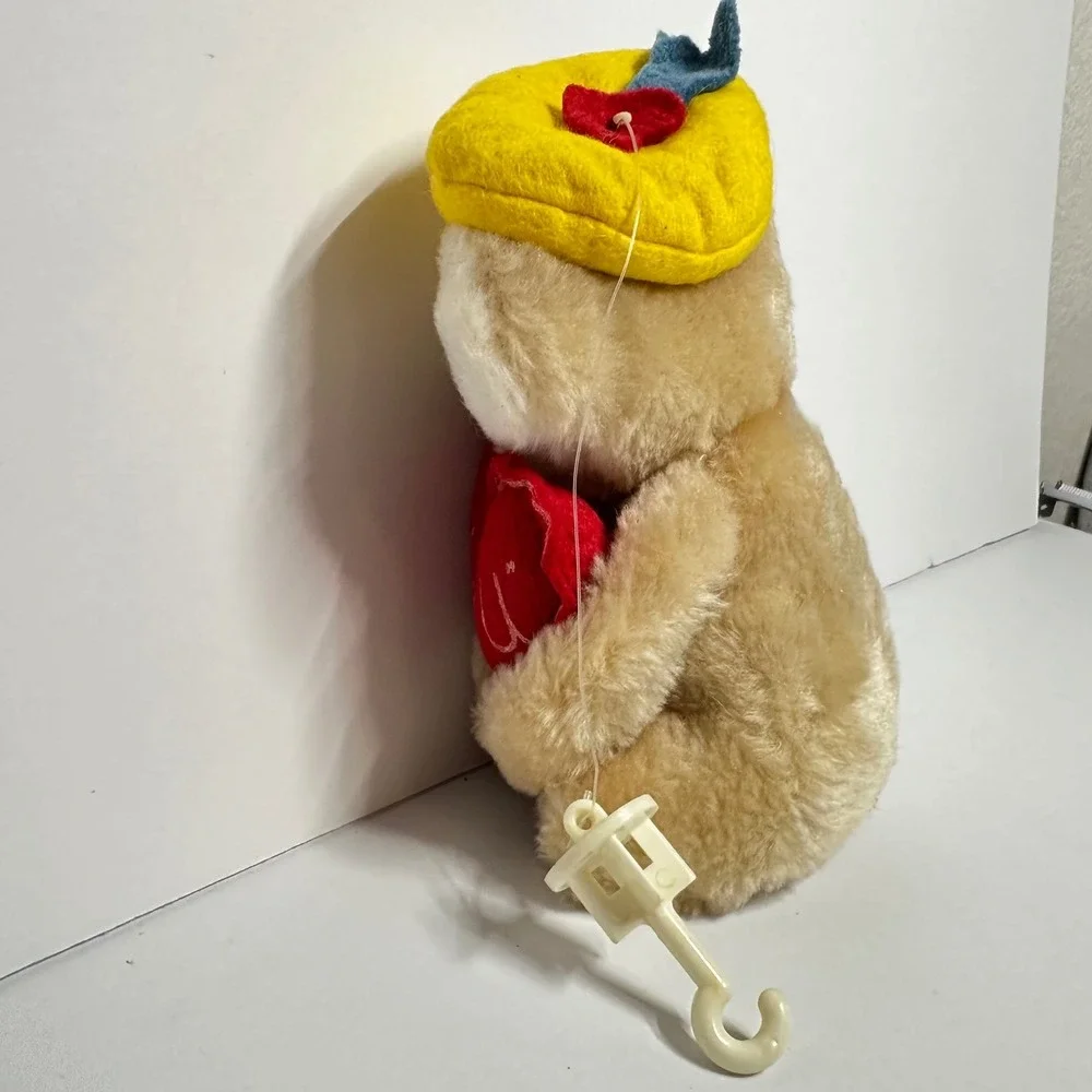 Vintage Crib Hanger Bear Judi's Originals Korea Plush Baby Nursery Decor I Wuv U
